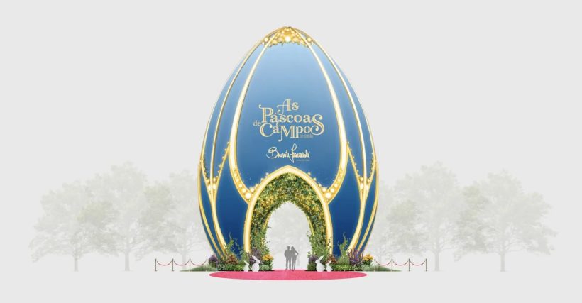 Maior ovo de Páscoa do Brasil tem 20 metros de altura e pode ser visitado em Campos de Jordão durante todo o mês de março, até 5 de abril